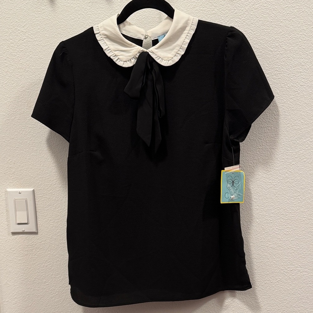 Classic Black and White Dress Shirt